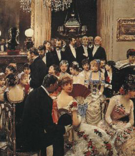 Une soirée bourgeoise, peinte par Beraud